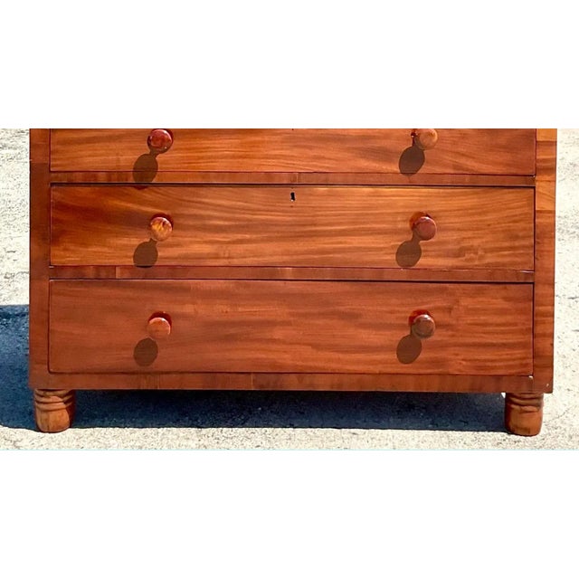 Vintage Flame Mahogany Chest of Drawers For Sale - Image 12 of 12