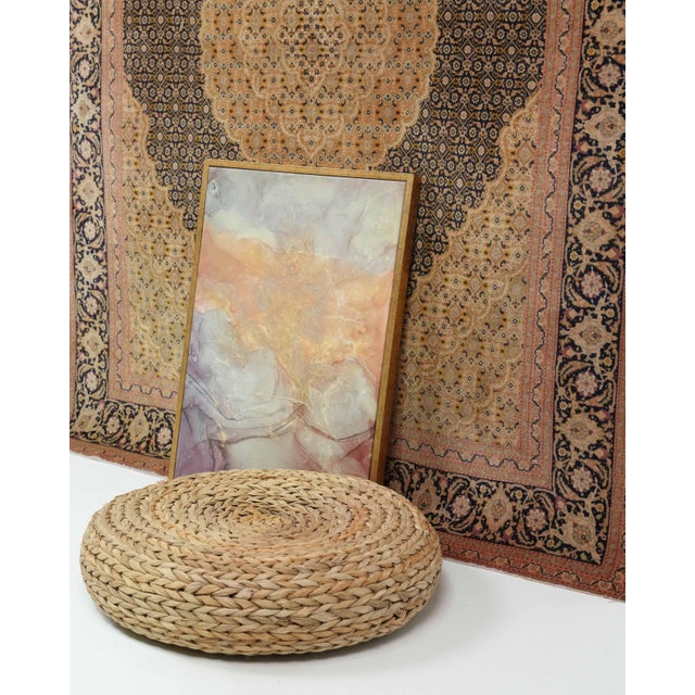 1970s Vintage Turkish Oushak Handmade Wool Cotton Brown Area Rug For Sale - Image 10 of 11