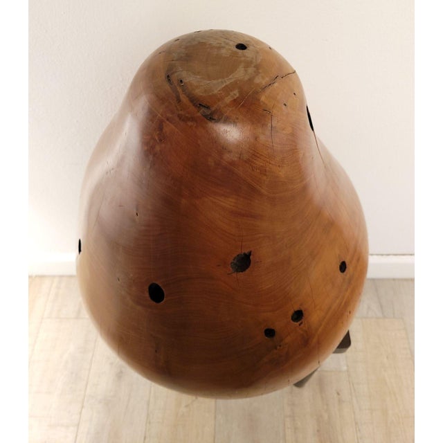 Treen Carving of a Pear in Pear Wood on Custom Stand For Sale - Image 9 of 9