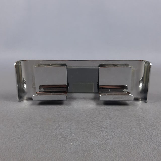 Modernist Bathroom Set in Smoked Glass, Chrome and Metal from Veca, 1970s, Set of 5 For Sale - Image 15 of 18