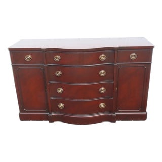 Drexel 1940s Mahogany Long Credenza Sideboard Media Console 6626 For Sale