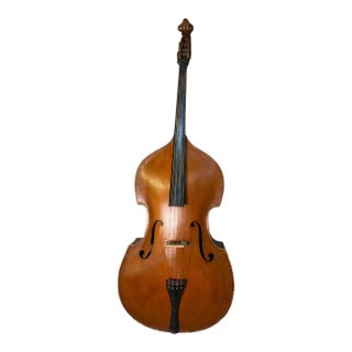 German Carved Roundback Upright Bass Guitar For Sale