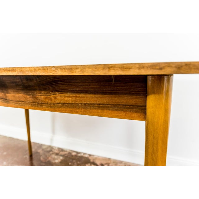 Mid-Century Extendable Dining Table in Walnut from BFM, Poland, 1960s For Sale - Image 11 of 14