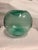 Early 20th Century Large Japanese Antique Aqua Glass Fishing Float For Sale - Image 5 of 7