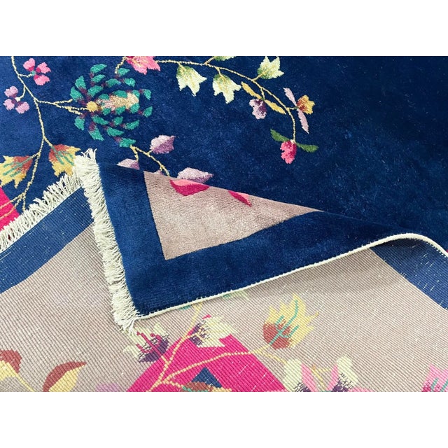 Early 20th Century Antique Art Deco Chinese Carpet, Richness ,8'10" X 11'4" C-1920, #17399 For Sale - Image 4 of 9