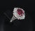 Late 20th Century Gia Certified Ruby & 0.54ct Diamond Platinum Ring, Size 4.75 For Sale - Image 15 of 18