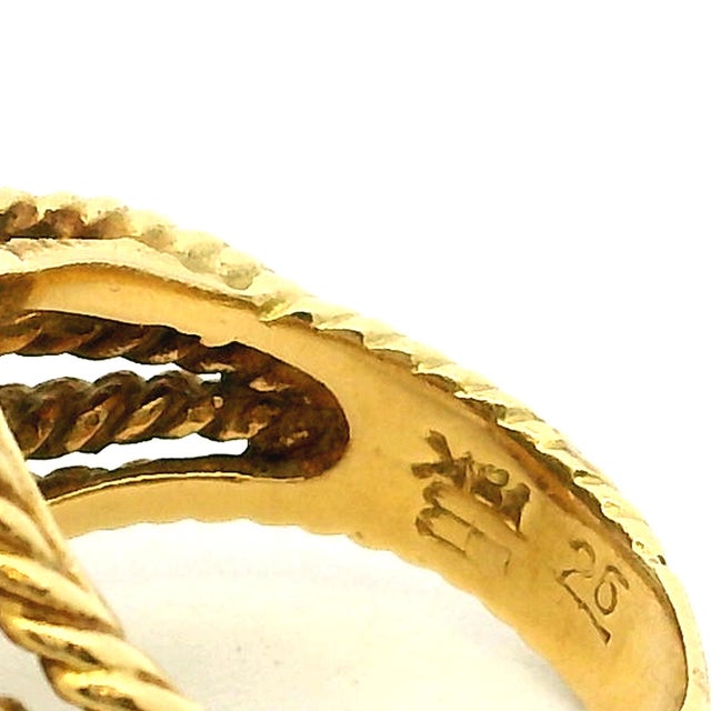 Hammerman Brothers 18k Gold Diamond Bombé Cocktail Ring For Sale - Image 13 of 16