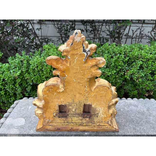 19th Century Italian Baroque Style Giltwood Wall Bracket For Sale - Image 13 of 14
