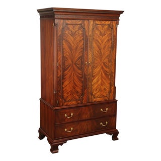 Henkel Harris Mahogany Entertainment Armoire For Sale