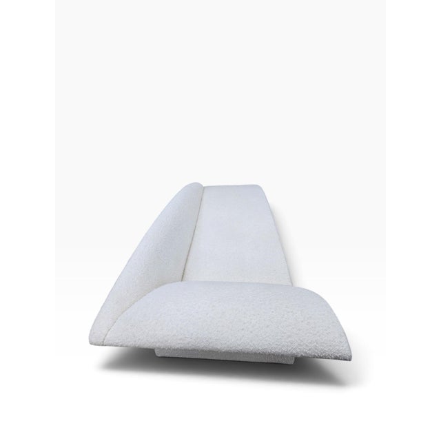 Ivory Mid 20th Century Postmodern Vladimir Kagan Marilyn Chaise Lounge Newly Reupholstered For Sale - Image 8 of 11