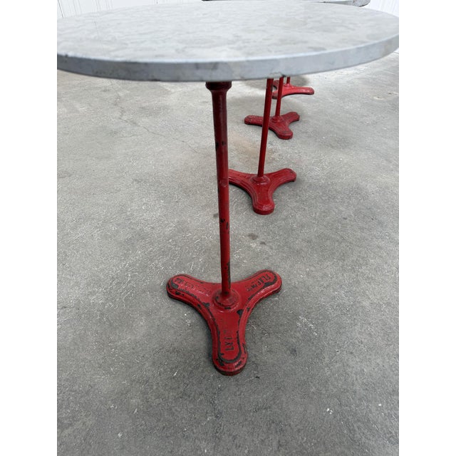 1930s Vintage Bistro Tables, 1930s, Set of 8 For Sale - Image 5 of 8