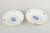 Meissen 4 deep plates, early 20th century. Hand-decorated porcelain with hand-painted blue floral decoration and gilded...