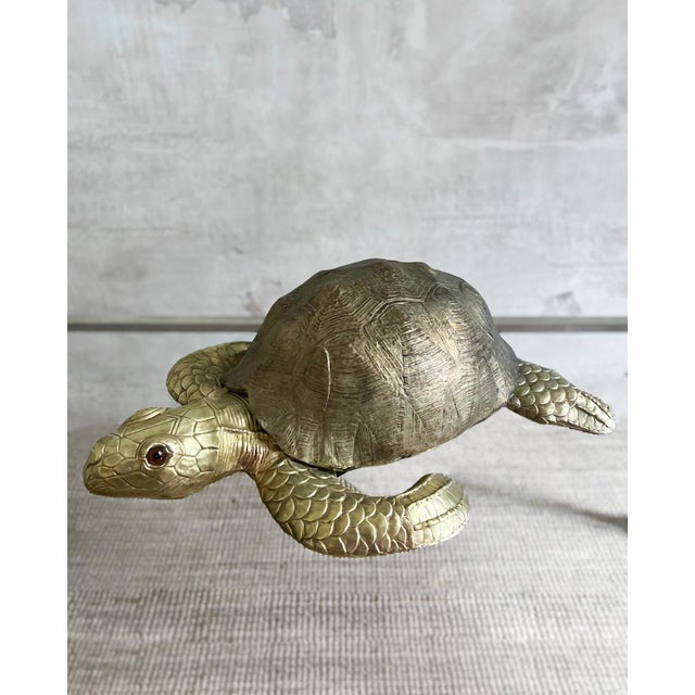Large brass turtle product details handcrafted in italy in a limited edition. produced with precision, these sculptures...