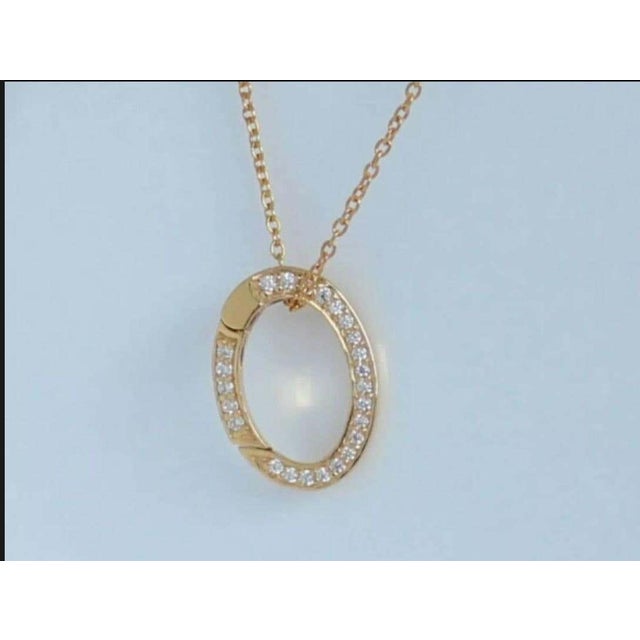 Metal 14k Solid Gold Diamond Carabiner Lock Jewelry Connector Charm Lock Pendant For Sale - Image 7 of 12