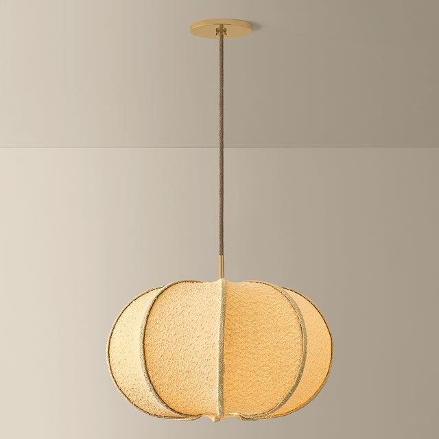 Mitzi Alexandra 20 in. 1 Light Pendant in Aged Brass Finish For Sale - Image 11 of 15