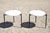 Vintage Aluminum Frame Faux Bamboo Round Fiberglass Top Pool Patio Side Tables - a Pair. Item features cast aluminum faux...