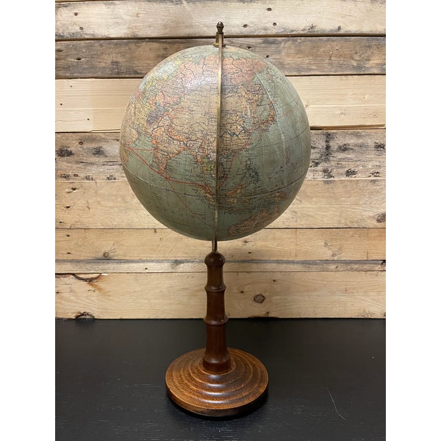 Vintage German Table Globe by Paul Räth & Dr A Krause, Leipzig, 1920s For Sale - Image 4 of 7