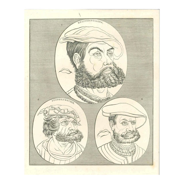 Thomas Holloway, Portrait of Knipperdolling, Etching, 1810 For Sale