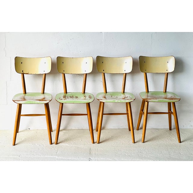 Dining Chairs from Ton, 1960, Set of 4, in Good conditions. Designed 1960 to 1969