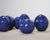 Late 20th Century Set of Blue Glazed Ceramic Garden Egg Sculptures After Jun Kaneko For Sale - Image 5 of 18