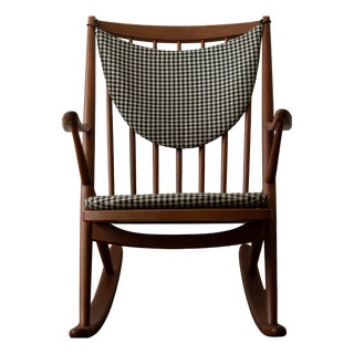 Vintage Danish Teak Model 182 Rocking Chair by Frank Reenskaug for Bramin, 1950s For Sale