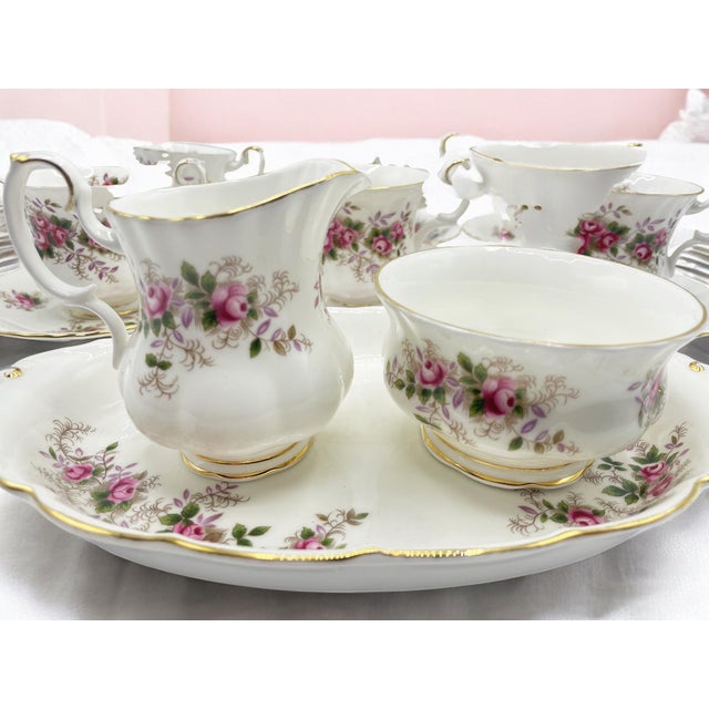 Lavender Rose Tea Service for Six People from Royal Albert, 1970s, Set of 15 For Sale - Image 11 of 16