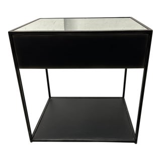 Restoration Hardware Gramercy Mirrored Nightstand For Sale