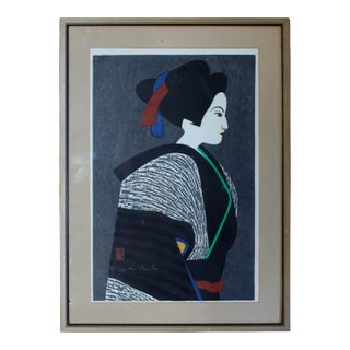 Kiyoshi Saito Ukiyo-E Woodblock Signed Print Sosaku-Hanga Artist For Sale