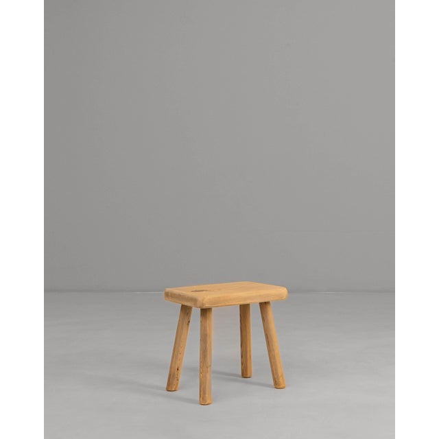 French Provincial 20th Century French Primitive Wooden Stool For Sale - Image 3 of 18