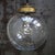 Large Vintage Clear Glass and Brass Globe Pendant Light For Sale - Image 5 of 7