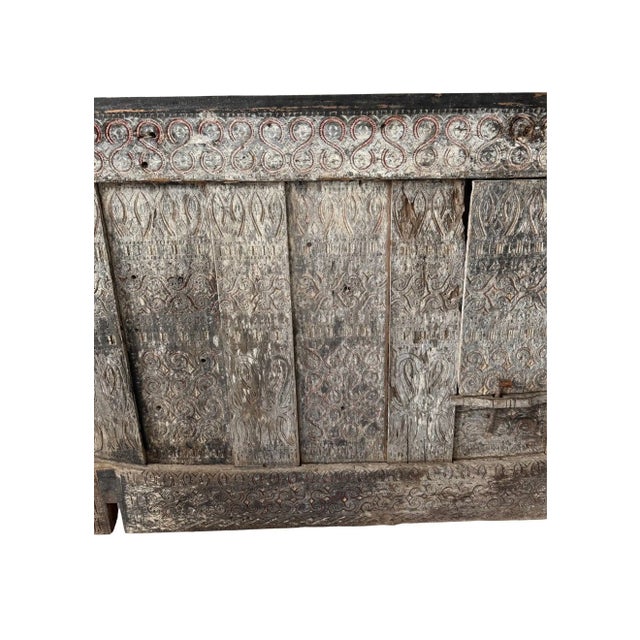 Antique Toraja Wood Panel, Sulawesi, Indonesia, Polychrome Detail For Sale - Image 6 of 8