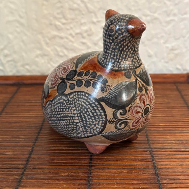 Ceramic Antique Mexican Tonalá Quail Bird by Amado Galván For Sale - Image 7 of 11