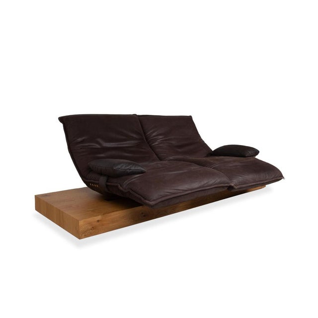 Brown Free Motion Epos 3 Leather Two-Seater Brown Electric Function Sofa from Koinor For Sale - Image 8 of 18