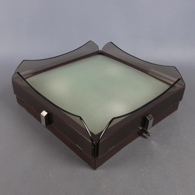 Modern Ceiling Lamp in Glass & Metal from Fontana Arte Veca, 1950s For Sale - Image 11 of 18