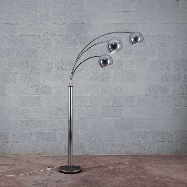 Three-Light Floor Lamp attributed to Goffredo Reggiani, 1970s For Sale - Image 6 of 18