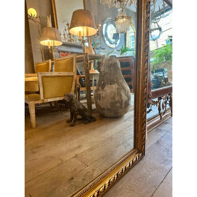 Large Ornate French Overmantel Gold Gilt Mirror, 1820 For Sale - Image 9 of 13