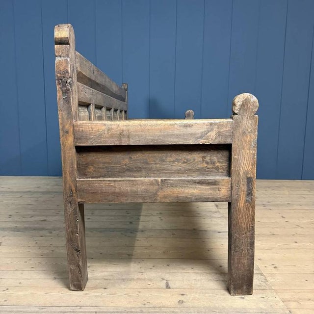 Antique Spanish Wooden Bench, 19th Century For Sale - Image 18 of 18