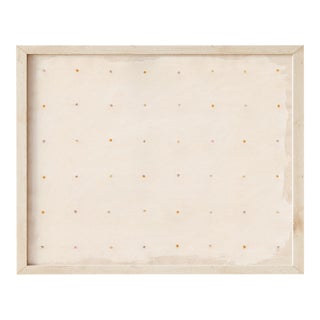 Cream and Pastel Dots Neutral Abstract Art Print, 30 X 40 Print in Wood Frame For Sale