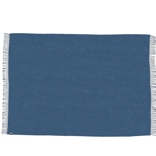 Modern Solid Baby Alpaca Wrap / Throw - Teal For Sale - Image 3 of 3
