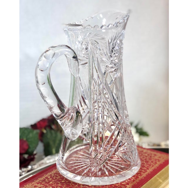 Antique American Brilliant Crystal Water Pitcher Chairish