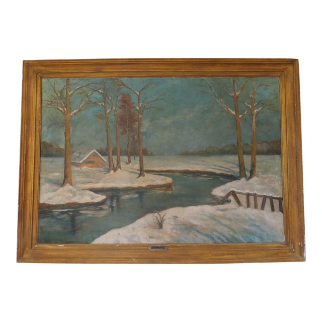 Late 19th Century Winter Landscape For Sale