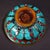 Tibetan/Nepalese Style Handmade Amber Butter Bowl — Inlaid Turquoise, Coral & Filigree Metal For Sale - Image 4 of 9