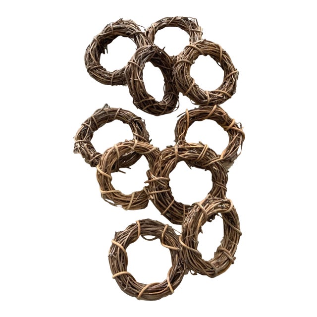 Vintage Grapevine Napkin Rings - Set of 10 For Sale