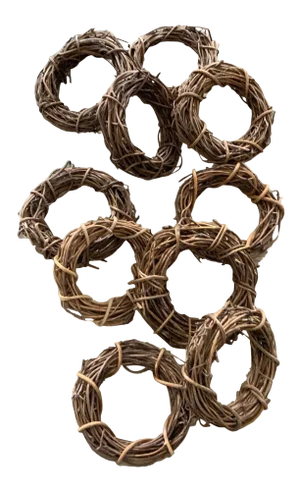 Vintage Grapevine Napkin Rings - Set of 10
