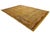 1990s Vintage Arts and Crafts Style Golden Ochre Wool Rug With Stylized Floral Motif For Sale - Image 5 of 11