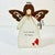 Off-white 1990s Vintage Boho Chic Arts & Crafts Valentine Angel - Love Warms Heart. For Sale - Image 8 of 9