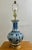 1980s Oriental Chinese Ming Dynasty Style Blue & White Table Lamp W Org Shades, a Pair For Sale - Image 5 of 15