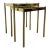 Mid Century Brass Plated and Smoked Glass Nesting Tables Belgo-Chrome Manner For Sale