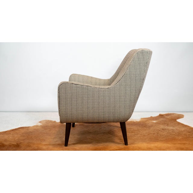 Brown Modern Room & Board 'Quinn' Houndstooth Club Chair For Sale - Image 8 of 17