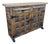 Spanish Revival Carved Wood Cabinet with Iron Hardware, 1940s For Sale